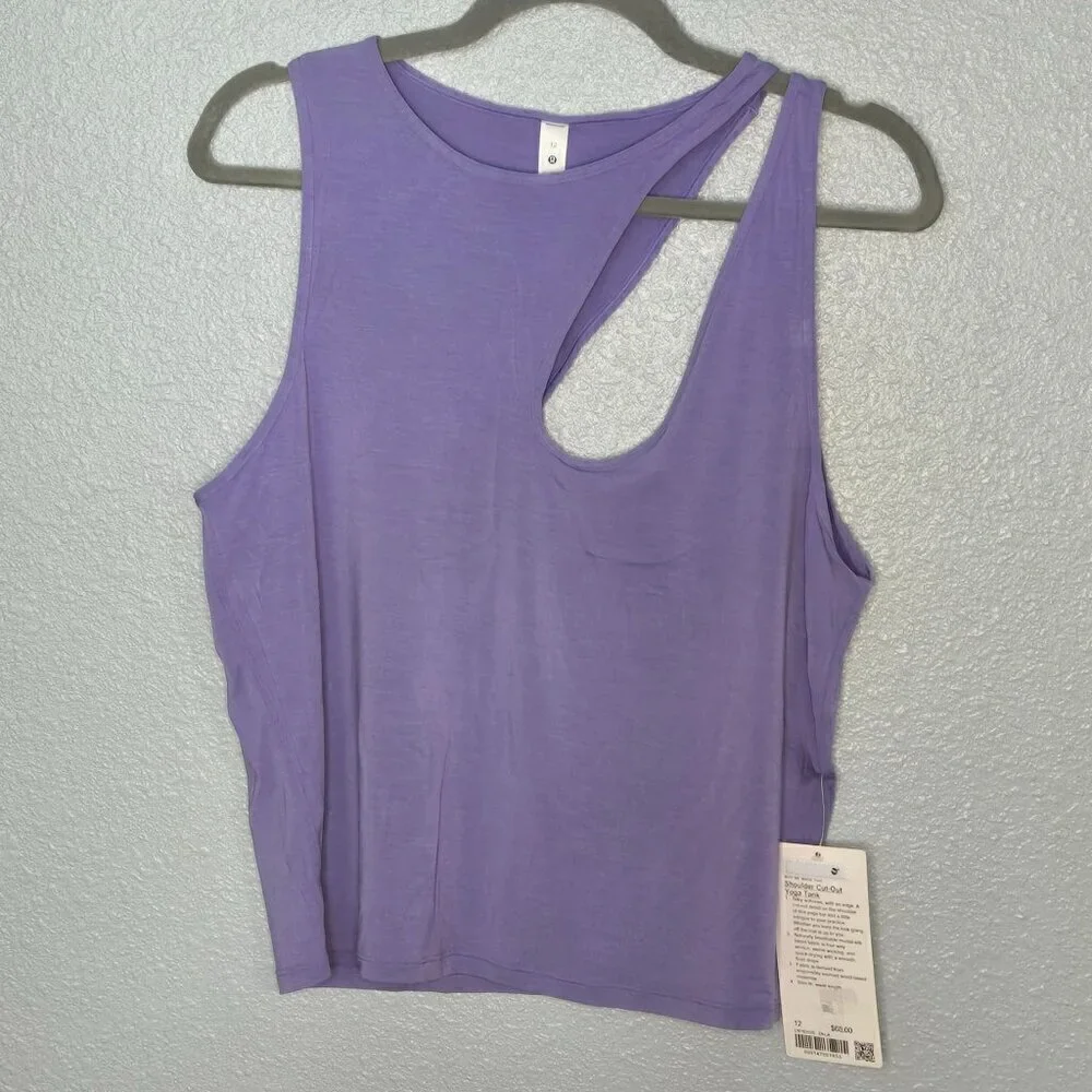 NWT Lululemon Shoulder Cut-out Yoga Tank - 12 Dark Lavender